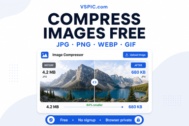 How to compress images online — illustrated guide on VSPIC