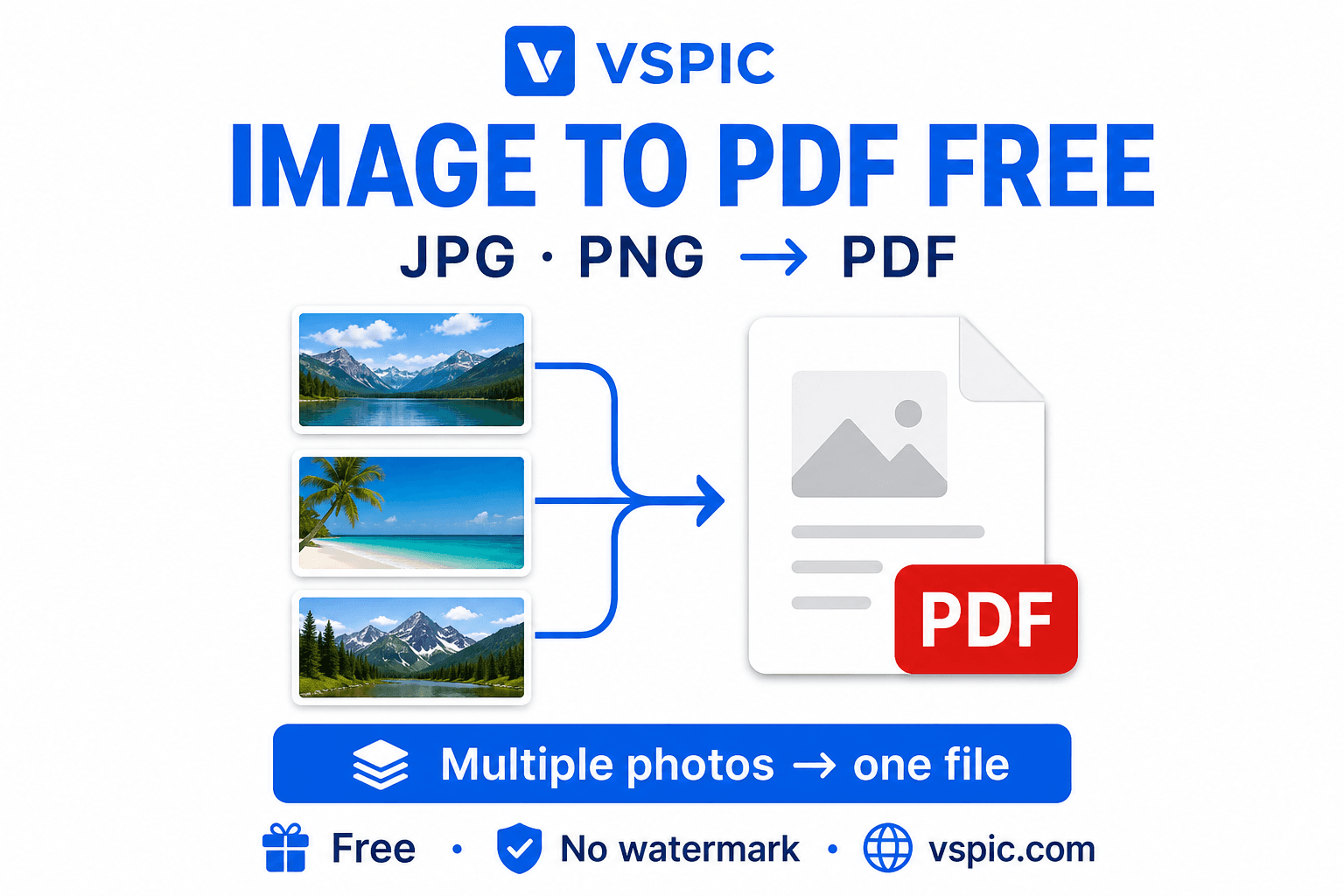 How to convert images to PDF online — illustrated how-to guide on VSPIC